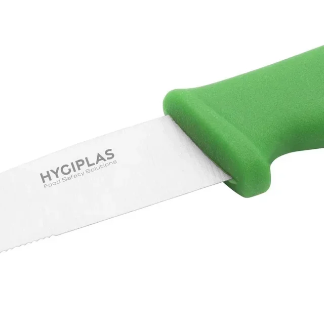 Serrated Green Knife for Vegetables - 10 cm Blade