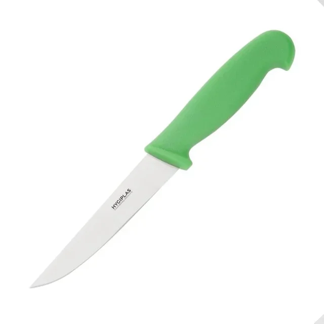 Green Vegetable Knife - 10 cm Stainless Steel Blade