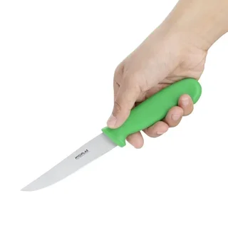 Green Vegetable Knife - 10 cm Stainless Steel Blade