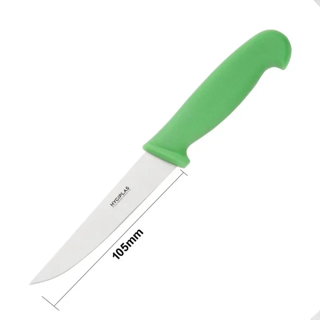 Green Vegetable Knife - 10 cm Stainless Steel Blade