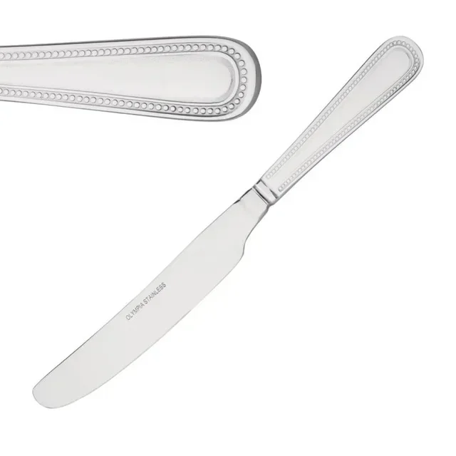 Table Knife Bead Ergonomic Handle - Set of 12 Pieces