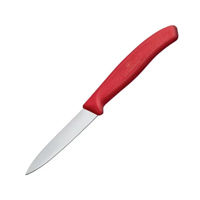 Red Pointed Kitchen Knife 8 cm