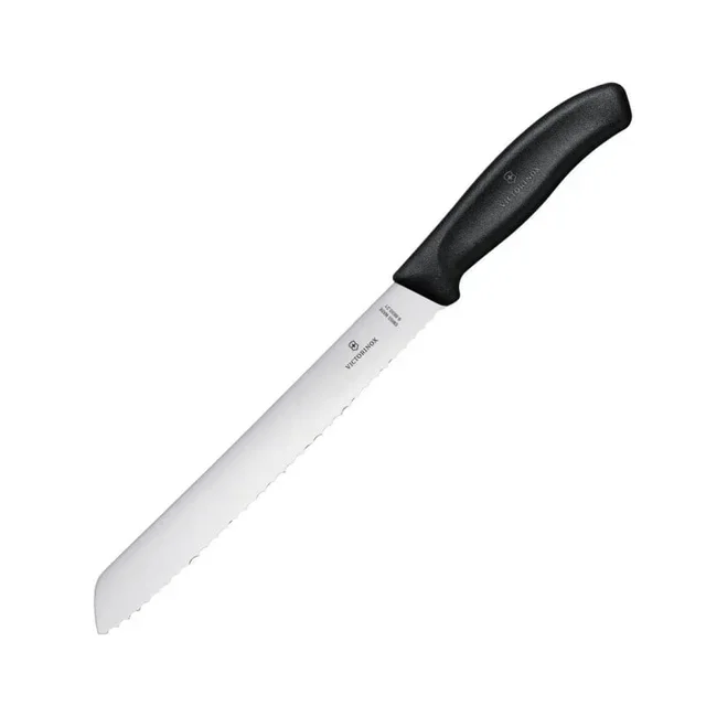 21 cm Bread Knife - Black Serrated Blade