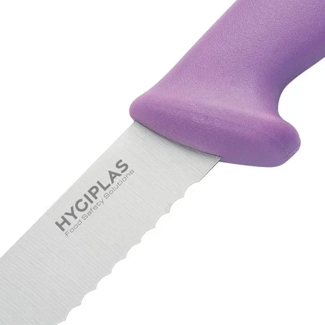 Cuchillo de Pan Violeta Hoja 200 mm Mango Ergonómico