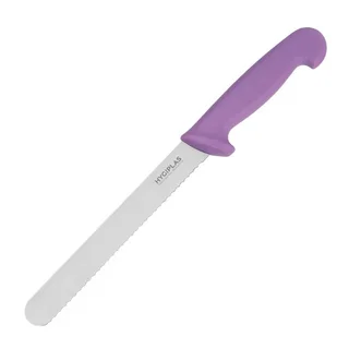 Cuchillo de Pan Violeta Hoja 200 mm Mango Ergonómico