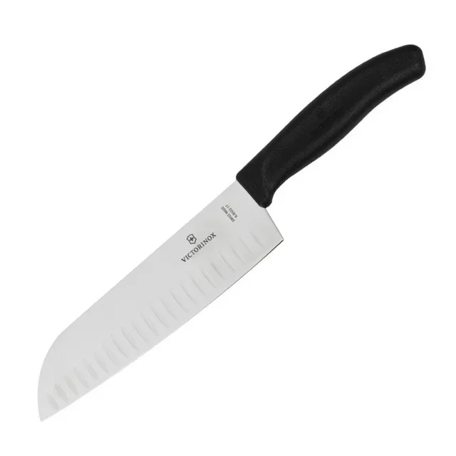 Japanese Santoku Chef Knife with Hollow Edge - 17 cm Blade