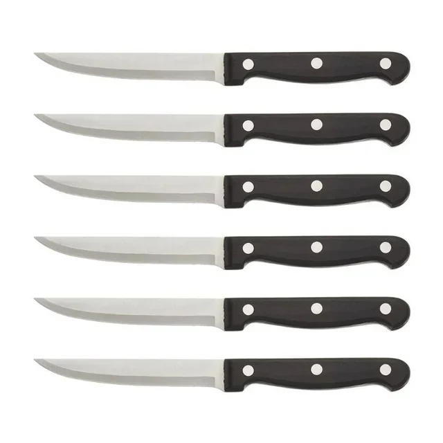 Set of 6 Steak Knives Smooth Blade