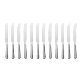 Set mit 12 Dubarry Tischmessern aus Edelstahl