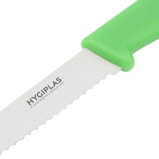 Coltello per Pomodoro Dentellato 10cm Verde Manico Ergonomico