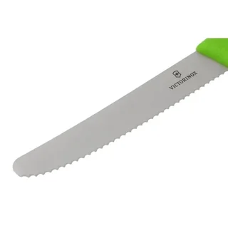 Grünes Wellenschliffmesser für Tomaten 11 cm