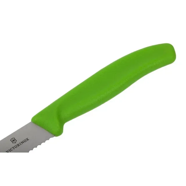 Grünes Wellenschliffmesser für Tomaten 11 cm
