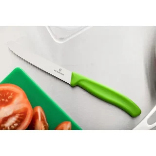 Grünes Wellenschliffmesser für Tomaten 11 cm