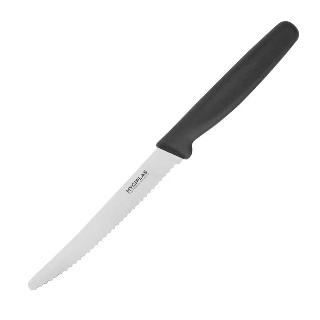 Tomato Knife Serrated Blade 10 cm - Black Handle