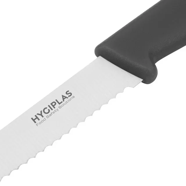Tomato Knife Serrated Blade 10 cm - Black Handle