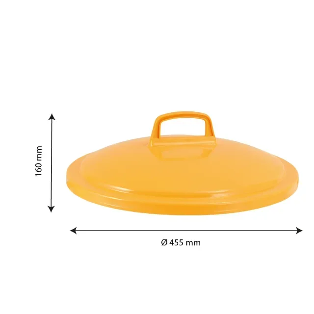 HACCP Compliant 50 Liter Protective Lid - Yellow Color