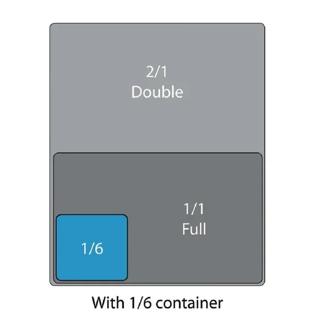 Tampa Gastronorm GN 1/6 com Vedação de Silicone Impermeável