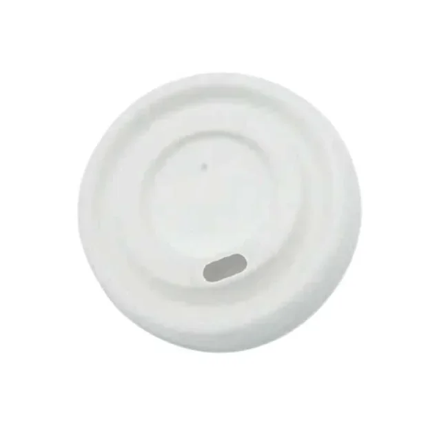 Tampa de Bagasse para Copos de Bambu 18 cl - Lote de 50 unidades