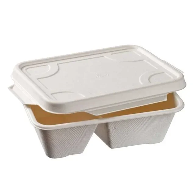 Tampa para Bandeja 1500ml em Polpa de Cana - 265 x 200 mm - Pack de 50 unidades