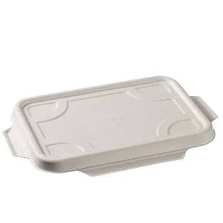 Tampa para Bandeja 1500ml em Polpa de Cana - 265 x 200 mm - Pack de 50 unidades
