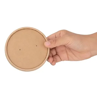 Kraftpapier-Deckel für Suppenbecher - Durchmesser 100 mm - Packung 500 Stück