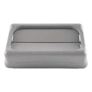 Grauer Scharnierdeckel für Kunststoff-Recyclingbehälter