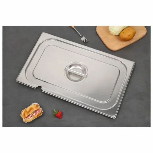 Gastronorm GN 1/1 Lid with Notch for Stainless Steel Container
