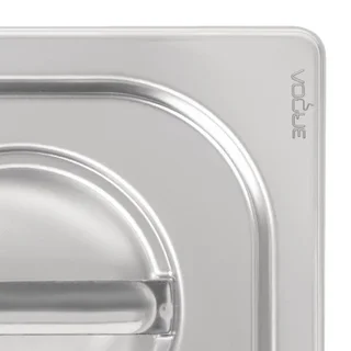 Tampa de proteção Gastronorm 1/6 em aço inoxidável