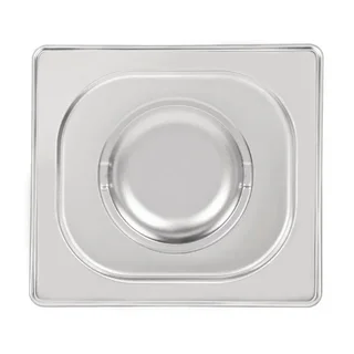 Tampa de proteção Gastronorm 1/6 em aço inoxidável