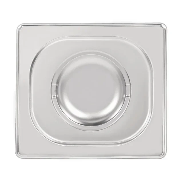 Tampa de proteção Gastronorm 1/6 em aço inoxidável