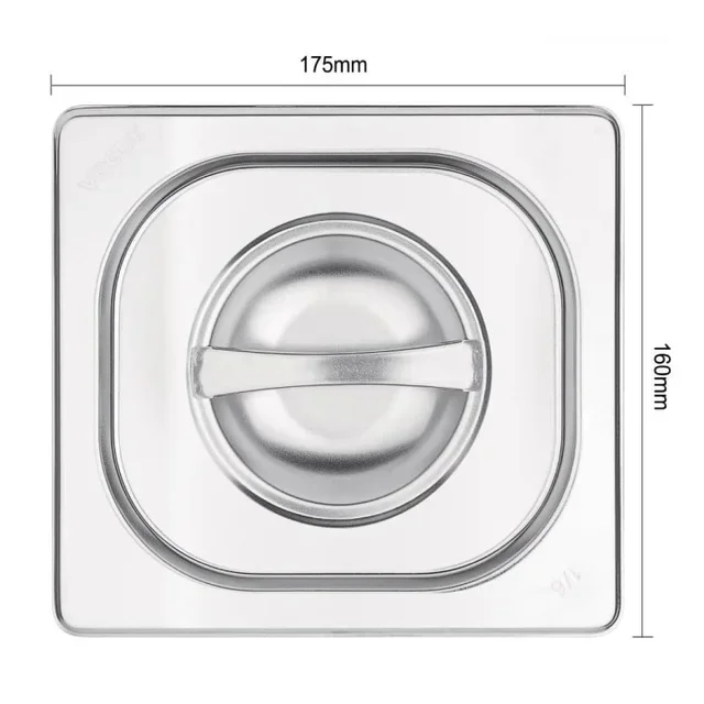 Gastronorm 1/6 Stainless Steel Protective Lid