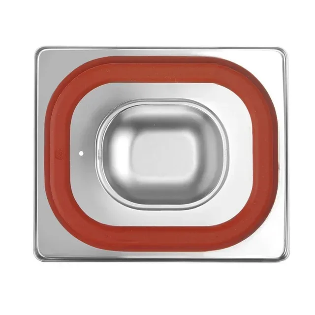 GN 1/6 Gastronorm Deckel - Umlaufende Silikon Lebensmittel-Dichtung