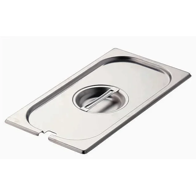 Stainless Steel Gastronorm Lid 1/3 with Ladle Notch
