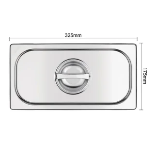 Tampa Gastronorm GN 1/3 em Aço Inoxidável