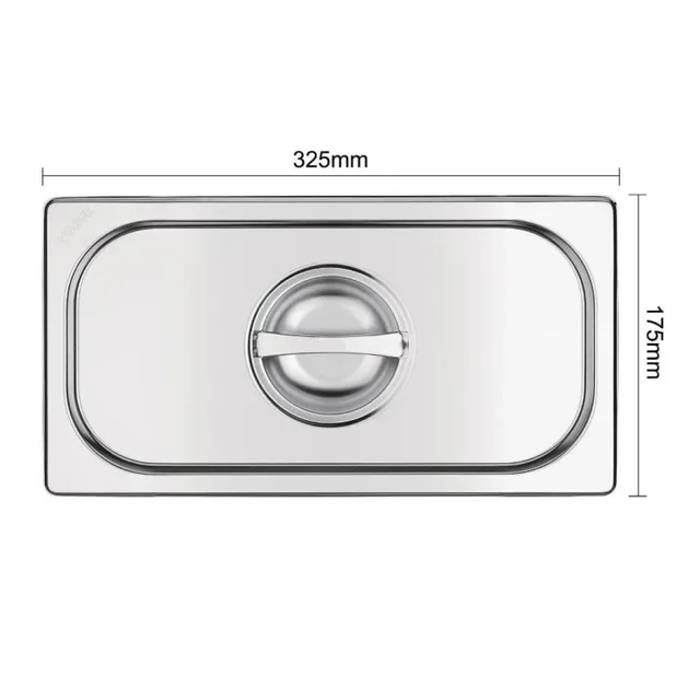 Tampa Gastronorm GN 1/3 em Aço Inoxidável