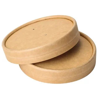 Karton-Deckel Kraft 480 ml für Suppentopf - Packung 300 Stück