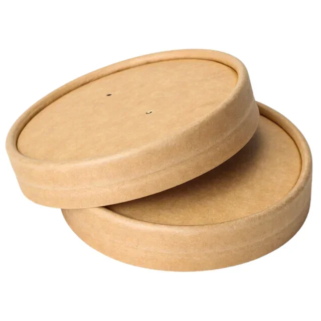 Karton-Deckel Kraft 480 ml für Suppentopf - Packung 300 Stück