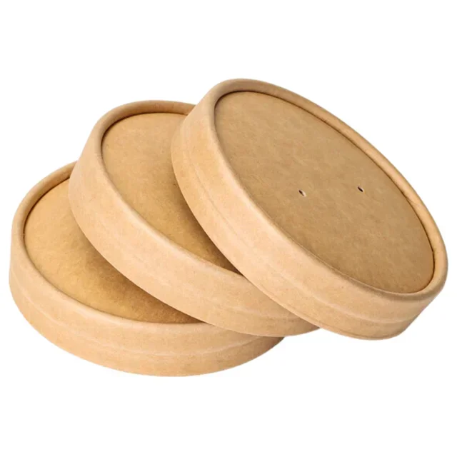 Karton-Deckel Kraft 480 ml für Suppentopf - Packung 300 Stück