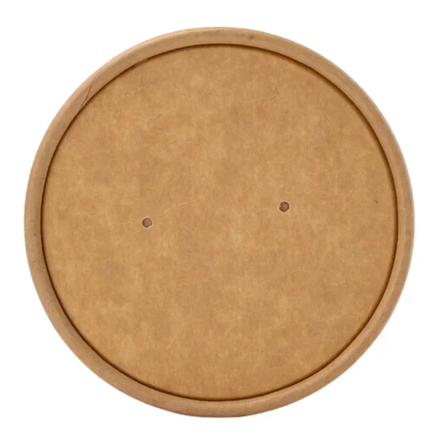 Couvercle Kraft pour Pot à Soupe 480 ml - Pack de 300