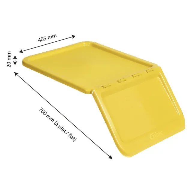 Protective Lid for 40 Litre Food Container - Yellow Color