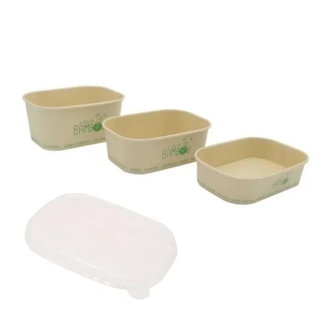 Tampa Transparente PET para Bandeja de Bambu - Pack 50 Unidades