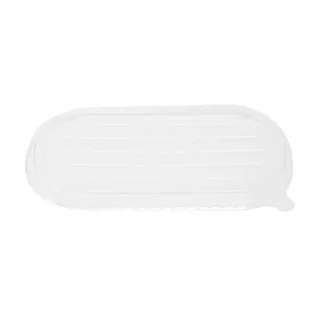 Coperchio Trasparente in PET per Vassoio Ovale in Bagassa - Confezione da 100 pezzi