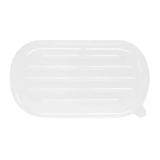 Coperchio Trasparente in PET per Vassoio Ovale in Bagassa - Confezione da 100 pezzi