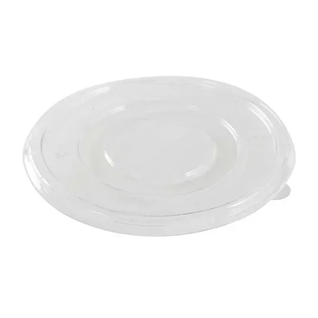 Transparente PET-Deckel für 800ml runde Bagasse-Schüssel - Packung mit 50 Stück