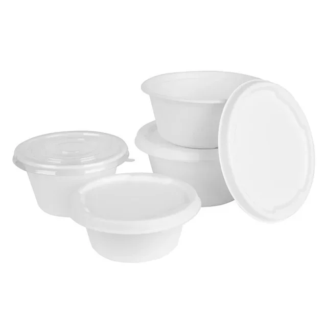 Tapas Bagasse Biodegradables Cuencos 400ml 500ml x50