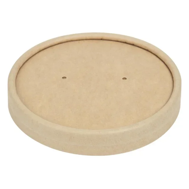 Couvercles Micro-Ondables pour Bols À Soupe Kraft 225ml et 350ml - Lot de 500 - Recyclables
