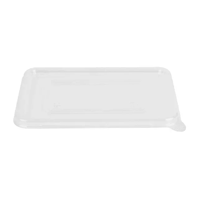 Couvercles Transparent PET Compatibles Barquettes Bagasse - Lot 100 Pièces Recyclables