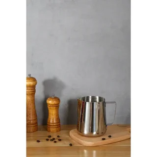 Caraffa per Latte in Acciaio Inox 1 Litro - Lattiera Professionale in Acciaio Inossidabile