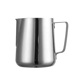 Caraffa per Latte in Acciaio Inox 1 Litro - Lattiera Professionale in Acciaio Inossidabile