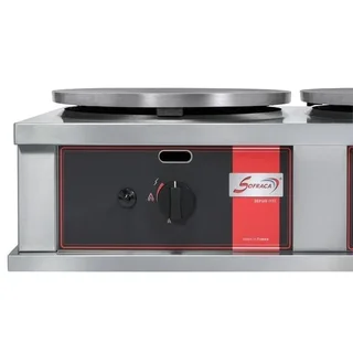 Professioneller Gas-Crêpes-Maker Doppelte Quadratische Platte Intensivgebrauch Durchmesser 40 cm