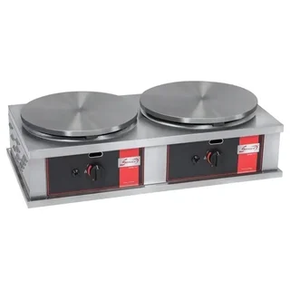 Professioneller Gas-Crêpes-Maker Doppelte Quadratische Platte Intensivgebrauch Durchmesser 40 cm